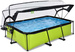 Basen ogrodowy 220x150x65 cm z pompą filtrującą i pokrywą zielony