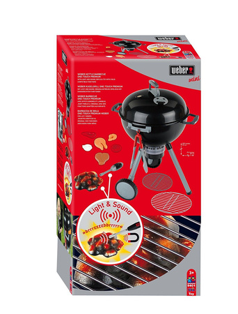 Grill ogrodowy interaktywny na kółkach Weber dla dzieci z akcesoriami światło i dźwięk