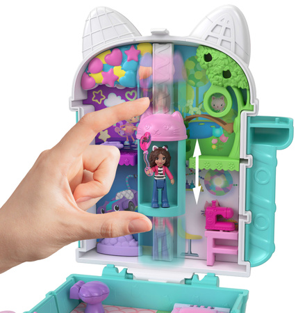 Polly Pocket Zestaw Kompaktowy z figurkami Koci Domek Gabi Gabby's Dollhouse