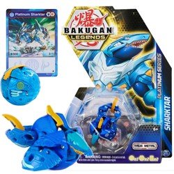 Bakugan Legends niebieska figurka kolekcjonerska Platinum Sharktar karty 6+ Spin Master