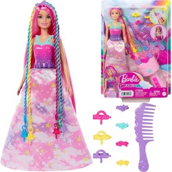 Barbie Dreamtopia Księżniczka Zakręcona pasemka + akcesoria