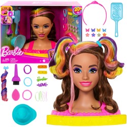 Barbie głowa do stylizacji zmieniająca kolor zestaw dla dzieci 20 elementów