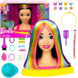 Barbie głowa do stylizacji zmieniająca kolor zestaw dla dzieci 20 elementów