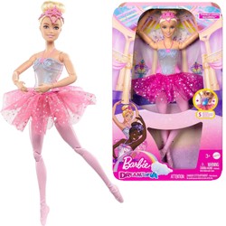 Barbie interaktywna lalka ballerina migająca światełka światło