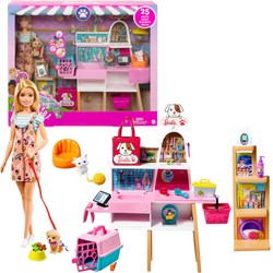 Barbie zestaw do pielęgnacji zwierząt lalka figurki + akcesoria 25 elementów