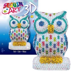 Cekinowa figurka Sowa Owl 3D Zestaw kreatywny