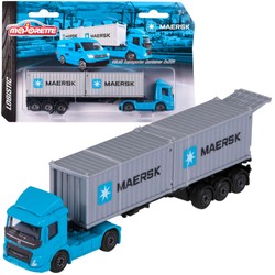 Ciężarówka z kontenerami Maersk pojazd z ruchomymi elementami