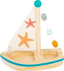 Drewniana łódka żaglówka pływająca zabawka do wody kąpieli Small Foot