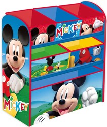 Drewniany Regał na zabawki 6 pojemników Myszka Mickey