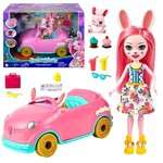 Enchantimals samochód Bunnymobil Króliczkowóz lalka Bree Bunny i figurka króliczka Twist  