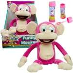 Fru Blu Mini Bubble Bańki mydlane 50 ml i Chichocząca różowa maskotka Furfis Funny Monkey