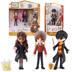 Harry Potter zestaw figurek Parvati Patil i Ron Weasley oraz Harry Potter + akcesoria