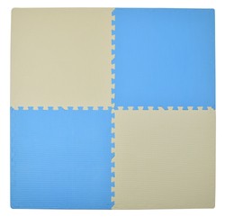 Humbi Puzzle piankowe Mata piankowa 62x62x1 cm 4 szt Creme und Blau