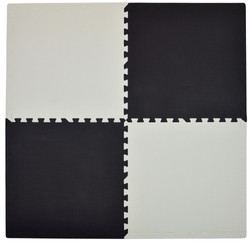 Humbi Puzzle piankowe Mata piankowa 62x62x1 cm 4 szt. kontrastowa Biało - Czarna
