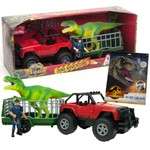 Jurassic World Zestaw Samochód i figurka dinozaura + maska dinozaura