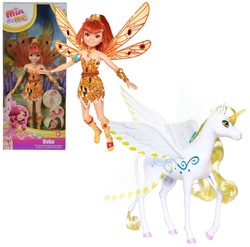 Lalka Yuko z ruchomymi skrzydłami Mia i Ja i Jednorożec Onchao ze światłem i dźwiękiem figurka z bajki