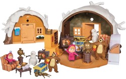 Masza i Niedźwiedź Zestaw Zimowy dom domek Niedźwiedzia Miszy figurki + meble i akcesoria Simba