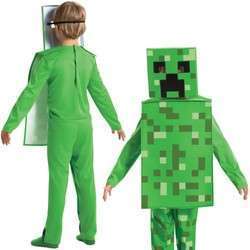 Minecraft strój karnawałowy dla chłopca Creeper kostium przebranie 110-122 cm (4-6 lat)