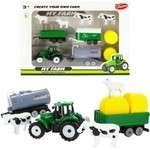 Moja farma Traktor z przyczepami 15 cm i figurki