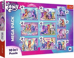 My Little Pony Puzzle Zestaw 10w1 Lśniące Kucyki Pony 329 elementów