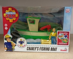 OUTLET Simba Strażak Sam rybacka łódź Charliego + figurka + akcesoria USZKODZONE OPAKOWANIE