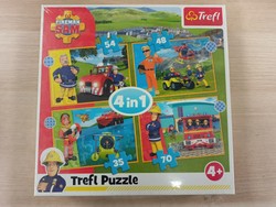 OUTLET Trefl Puzzle 4w1 Odważny Strażak Sam USZKODZONE OPAKOWANIE