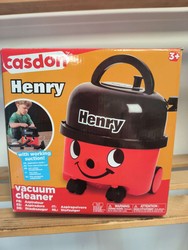 OUTLET Zabawkowy Odkurzacz Henry dla dzieci z funkcją ssania Wymienne szczotki Mały pomocnik Little Helper AGD Casdon WADLIWY