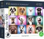 Puzzle 1000 Funny Dogs Faces Unlimited Fit Technology