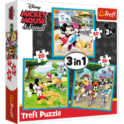 Puzzle 3w1 Myszka Miki z przyjaciółmi