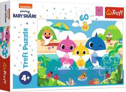 Puzzle Baby Shark Rodzina rekinów na wakacjach 60 elementów