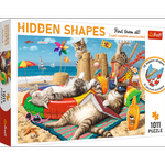 Puzzle Hidden Shapes, Koci relaks, 1011 elementów, Trefl 10674