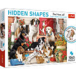 Puzzle Hidden Shapes, Psie figle, 1043 elementy, Trefl 10675