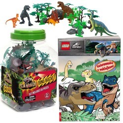 Savage zestaw Figurek Dinozaurów 55 elementów+Lego Jurassic World książeczka kolorowanka z naklejkami