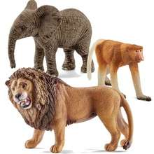 Schleich 2+1 Figurki Mały Słoń Afrykański+Nosacz oraz Wild Life figurka ryczący lew 11 cm - gratis