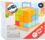 Small Foot Tetris układanka puzzle 3D, gra edukacyjna, logiczna, drewniana kostka