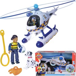 Strażak Sam Helikopter policyjny Wallaby światło/dźwięk + figurka