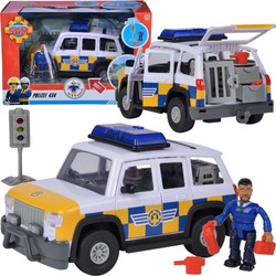 Strażak Sam Jeep Samochód Pojazd Policyjny 4x4 z dźwiękiem + figurka i sygnalizacja