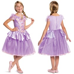 Strój karnawałowy Disney dla dziewczynki Roszpunka kostium przebranie 110-122 cm (4-6 lat)
