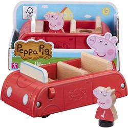 Świnka Peppa Drewniany samochód z figurką Peppy