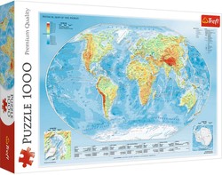 Trefl Puzzle 1000 elementów Mapa Fizyczna świata