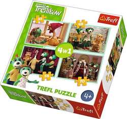 Trefl Puzzle 4w1 Nowi przyjaciele Rodzina Treflików 207 elementów