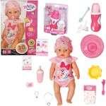 Zapf Creation Baby Born lalka Magic Girl 43 cm + Baby Born interaktywna butelka do karmienia dla lalek, dźwięk