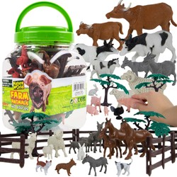Zestaw Farma zwierzęta w pojemniku 40 elementów