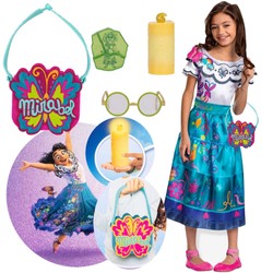Zestaw kostium dla dzieci Mirabel Madrigal strój karnawałowy Encanto 109-123 cm 5-6 lat + akcesoria Nasze magiczne Encanto