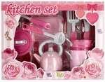 Zestaw kuchenny różowe naczynia