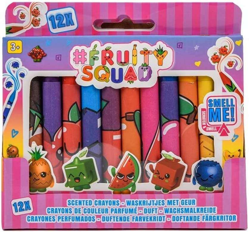 Fruity Squad Duftstifte - 12 Bunte Pastellkreiden Mit Fruchtgeruch