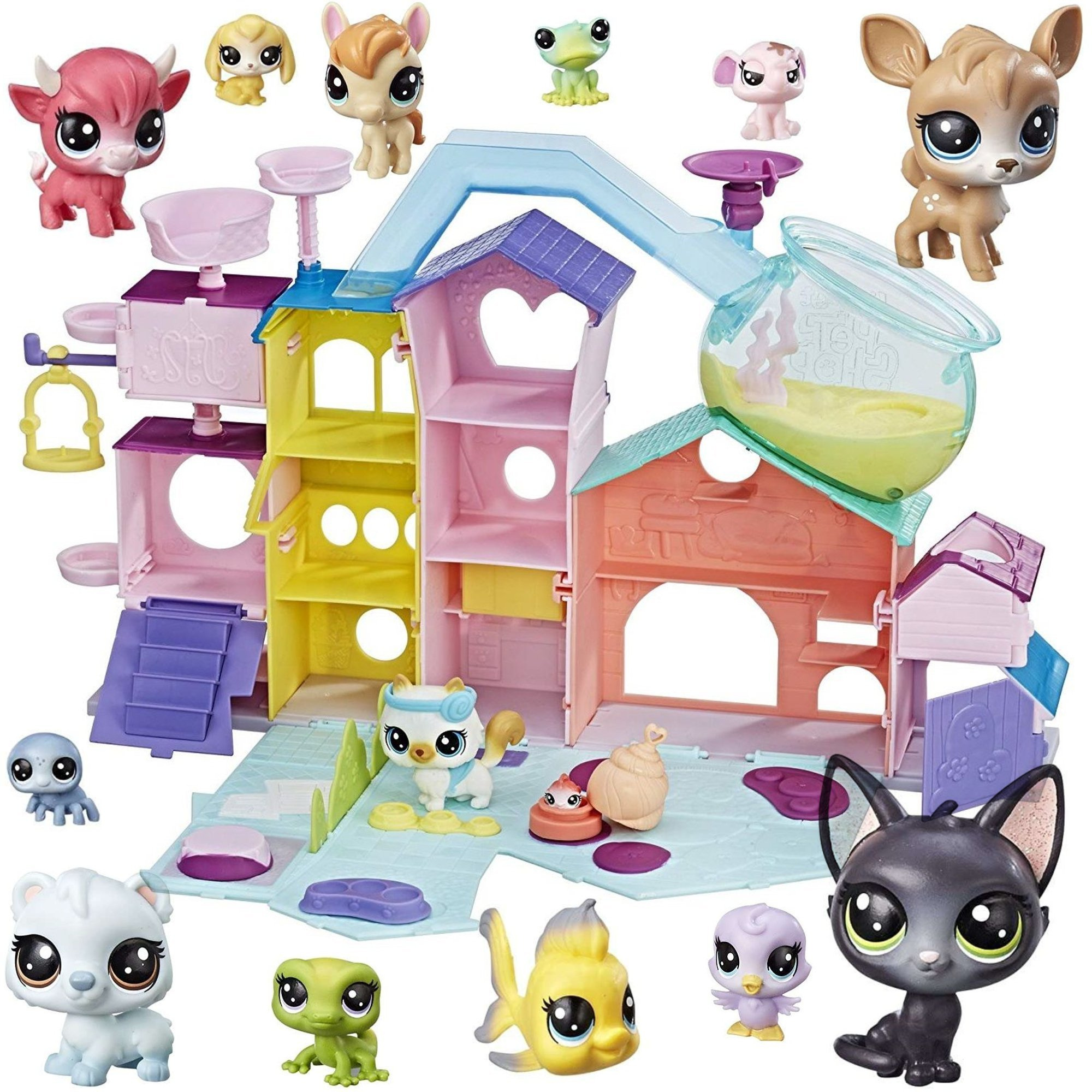 Hasbro Littles Pet Shop C1158 duży Domek apartamenty dla zwierzaków + 2