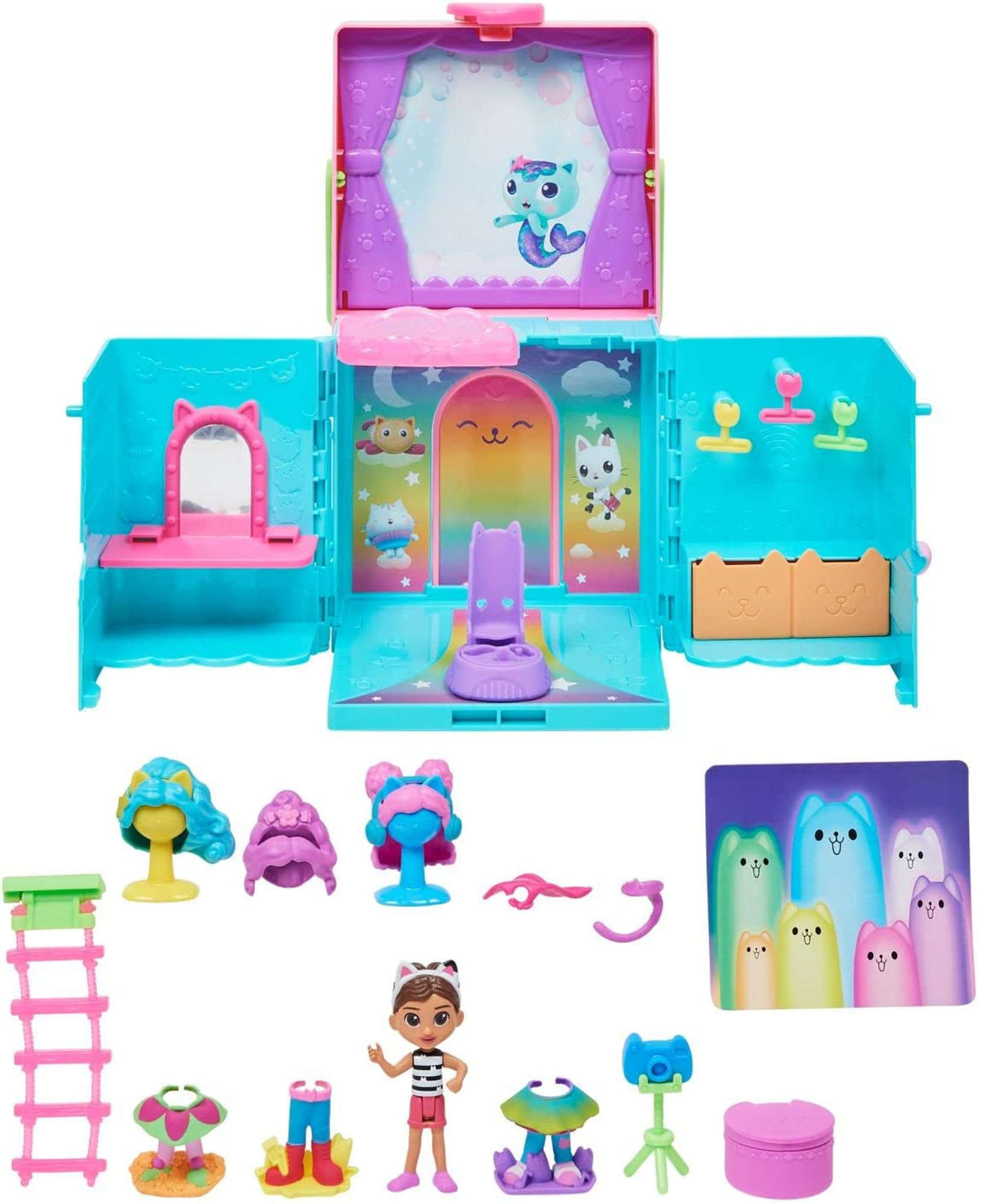 Koci Domek Gabi Tęczowa Szafa Gabby's Girl DressUp Closet Humbi.pl