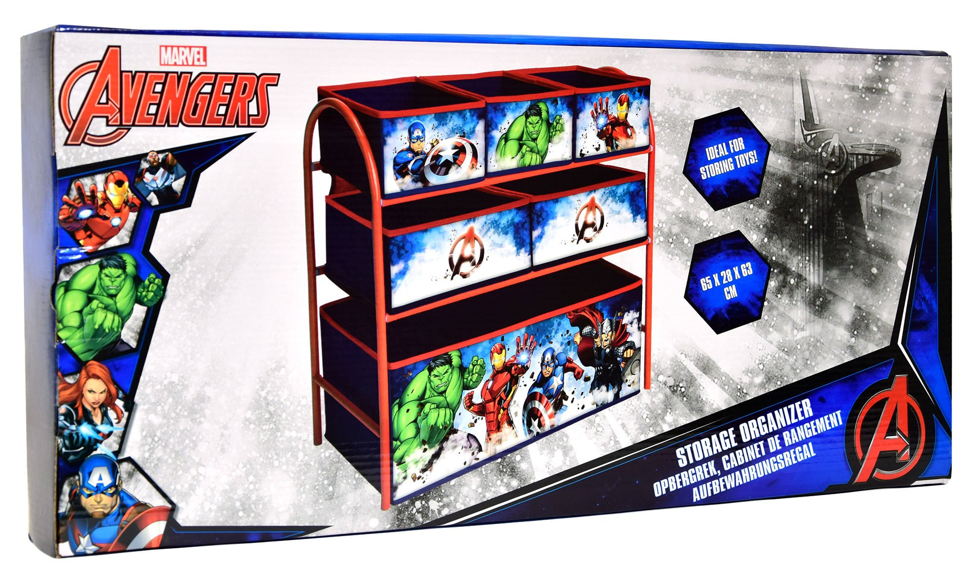 Organizer Komoda na zabawki Marvel Avengers 6 pojemników Humbi.pl