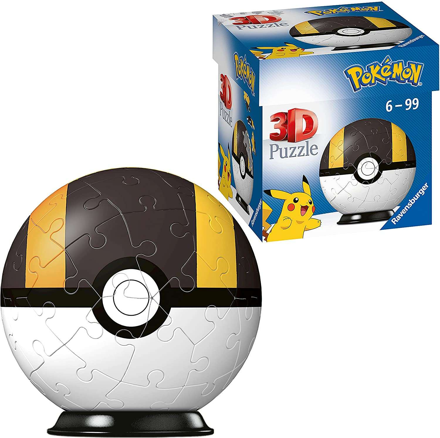 Puzzle 3D Kula Pokemon Ultra Ball czarnożółta Humbi.pl